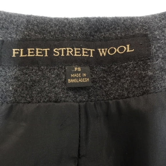 Fleet Street Women’s Wool Blend Hooded Coat Dark Gray Size PS - Picture 4 of 11